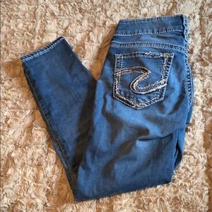 Suki style Silver Jean capris